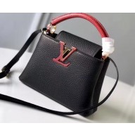 Louis Vuitton Capucines Mini Bag Lizard Handle N94048 Noir Rouge