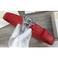 Versace Width 3cm Palazzo Belt With Medusa Buckle Red/Silver