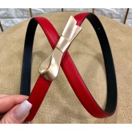 Dior Width 1.5cm Bow Buckle Belt Red