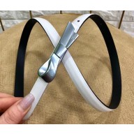 Dior Width 1.5cm Bow Buckle Belt White