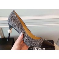 Chanel Pearl Heel 8.5cm Pumps G31983 Tweed 2019