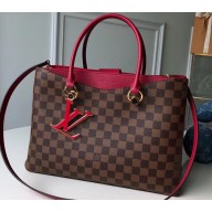 Louis Vuitton Damier Ebene Canvas LV Riverside Tote Bag N40052 Lie de Vin 2019