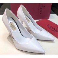 Valentino Heel 9.5cm VLTN Sheepskin Pumps White 2019