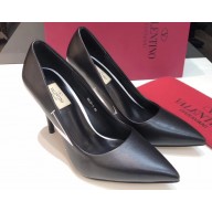 Valentino Heel 9.5cm VLTN Sheepskin Pumps Black 2019