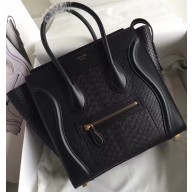 Celine Python Luggage Micro Bag Black