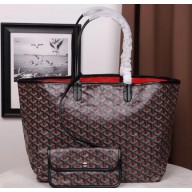 Goyard Saint Louis Claire Vois Tote PM Bag Black/Red 2019