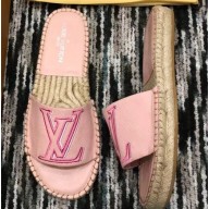Louis Vuitton Seashore Flat Slippers Espadrilles Rose Clair 2019