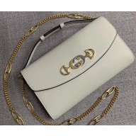 Gucci Zumi Smooth Leather Small Shoulder Bag 572375 White 2019