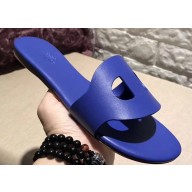 Hermes Lisboa Slipper Sandals Blue 2019