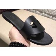 Hermes Lisboa Slipper Sandals Black 2019