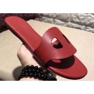 Hermes Lisboa Slipper Sandals Red 2019