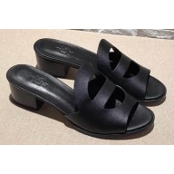 Hermes Heel 4.5cm Mona Sandals Black 2019