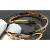 Cartier Real 18K love bracelet classic with 10 diamonds Pink Gold