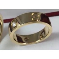 Cartier Real 18K love ring with 3 diamonds classic Yellow Gold