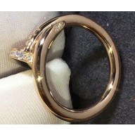 Cartier Real 18K Juste un Clou ring with 22 diamonds classic Pink Gold