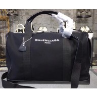 Balenciaga Navy Cabas Canvas Travel Bag Black