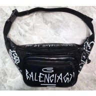 Balenciaga Explorer Belt Pack Bag Graffiti Black/White
