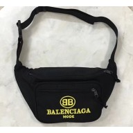 Balenciaga Nylon Explorer Belt Pack Bag BB Mode Black/Yellow