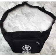 Balenciaga Nylon World Food Programme Double Belt Pack Bag Black