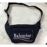 Balenciaga Nylon Explorer Belt Pack Bag Political Campain Logo Navy Blue