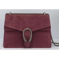 Gucci Suede Dionysus Medium Shoulder Bag 403348/400235 Date Red