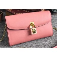 Dolce & Gabbana Padlock Flower Chain Clutch Bag Pink 2019