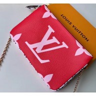 Louis Vuitton Monogram Canvas Pochette Double Zip Bag M67561 Rouge 2019