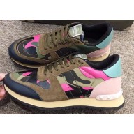 Valentino Camouflage Rockrunner Sneakers For Woman/Men 14