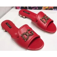 Dolce & Gabbana DG AMORE Slippers Red 2019