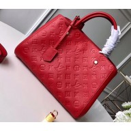 Louis Vuitton Monogram Empreinte Leather Montaigne MM Bag M41194 Cerise