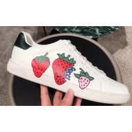 Gucci Ace Leather Strawberry Sneakers 2019
