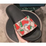 Gucci GG Strawberry Slide Sandals 408508 2019