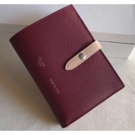 Celine Bicolour Medium Strap Multifunction Wallet Burgundy/Beige