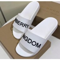 Burberry Kingdom Motif Slides White 2019