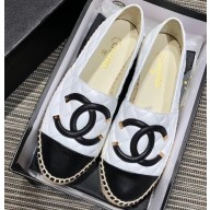 Chanel CC Filigree Espadrilles White/Black 2019