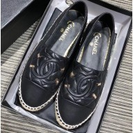 Chanel CC Filigree Espadrilles Black 2019