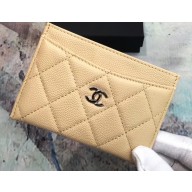 Chanel Caviar Leather Classic Card Holder A31510 Apricot