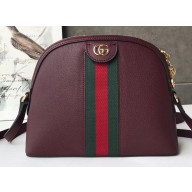 Gucci Web Ophidia Small Shoulder Bag 499621 Leather Burgundy 2019