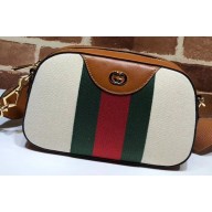 Gucci Web Vintage Canvas Shoulder Bag 575073 Beige 2019