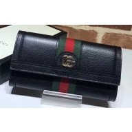 Gucci Web Ophidia Continental Wallet 523153 Leather Black 2019