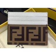 Fendi F is Fendi Leather Flat Card Holder White 2019