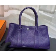 Hermes Leather Mini Garden Party Bag Purple