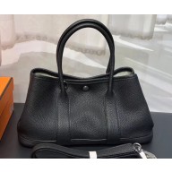 Hermes Leather Mini Garden Party Bag Black