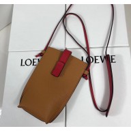 Loewe Pocket Small Shoulder Pouch Bag With Adjustable Strap Khaki