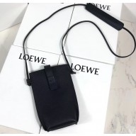 Loewe Pocket Small Shoulder Pouch Bag With Adjustable Strap Black