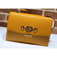 Gucci Zumi Grainy Leather Small Shoulder Bag 576338 Yellow 2019