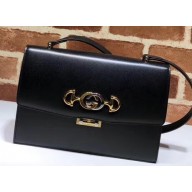 Gucci Zumi Smooth Leather Small Shoulder Bag 576338 Black 2019