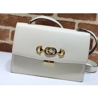 Gucci Zumi Grainy Leather Small Shoulder Bag 576338 White 2019