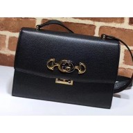 Gucci Zumi Grainy Leather Small Shoulder Bag 576338 Black 2019