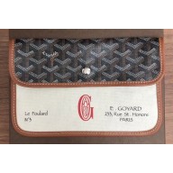 Goyard Goyardine Canvas Le Foulard Pouch Clutch Bag Black